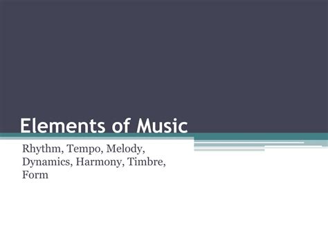 Music Elements 的图像结果