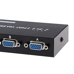 SDR 2 in 1 Out 2 Ports VGA Switch Selector Box for PC TV Projector ...