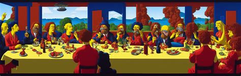 Image result for Simpsons Last Supper