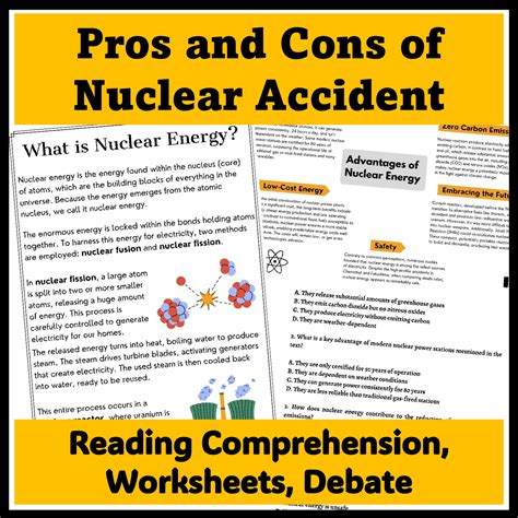 Pros and Cons of Nuclear Energy - Reading Comprehesnion, Debate ...