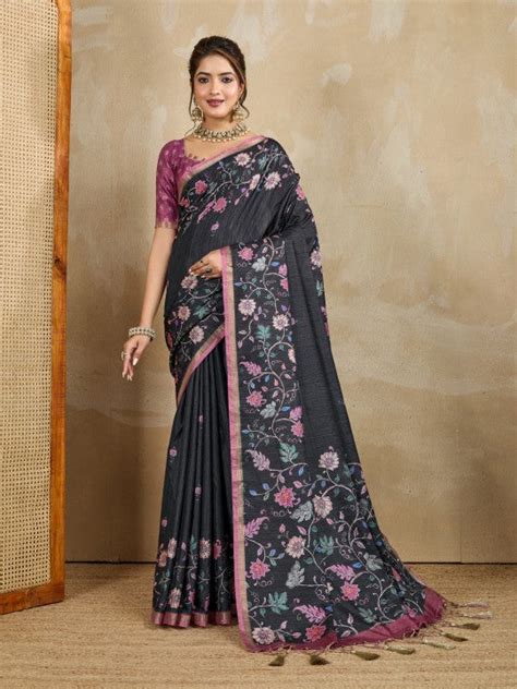 Woven::Paisley Bollywood Silk Blend (Black)