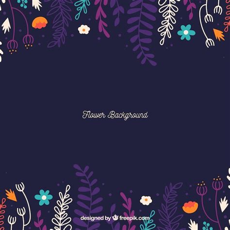 Bellissimo sfondo floreale con design piatto | Vettore Gratis