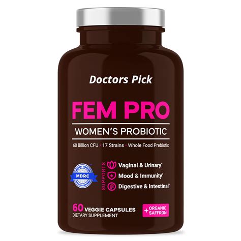 Doctors Pick Womens Probiotics Vaginal Probiotic & Mood 2 Month Supply - Supports Vaginal ...