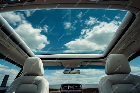 Premium Photo | Interior shot of a cars panoramic sunroof