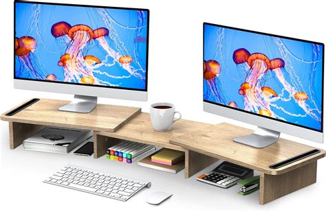 Zimilar Dual Monitor Stand Riser, Monitor Stand with India | Ubuy