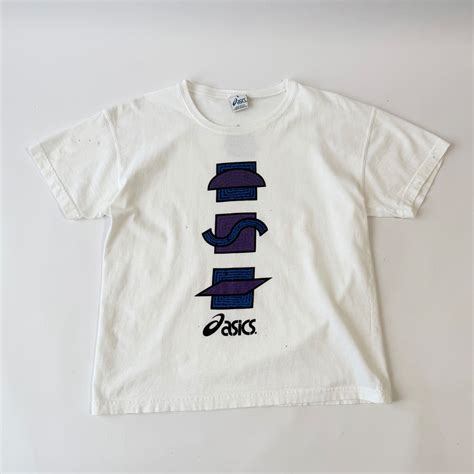 90s ASICS Abstract Graphic Tee | minnatakusanmitene