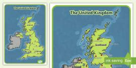 The United Kingdom Display Poster | UK Map Poster - Twinkl