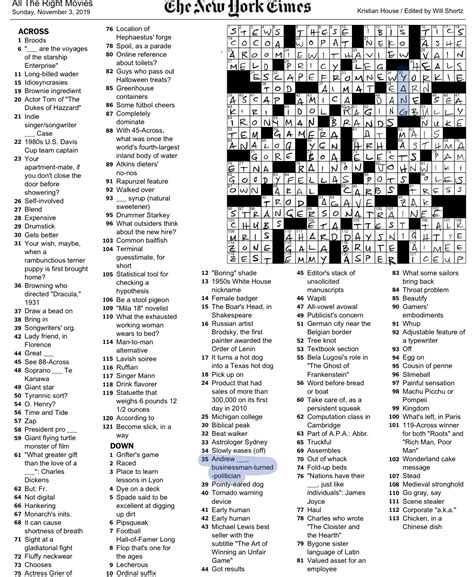 Political Campaign Made Up Of Nyt Crossword - prntbl ...