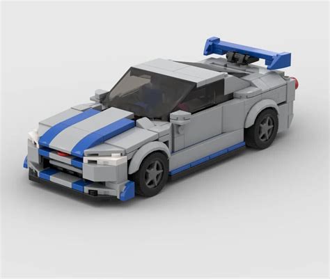2 Fast & 2 Furious Nissan GTR R34 337PCS Block DIY Scale Model - D's Garage