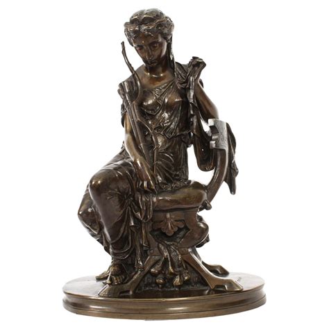 Antique Grand Tour Bronze Sculpture of Goddess Diana by Mercié 19th ...