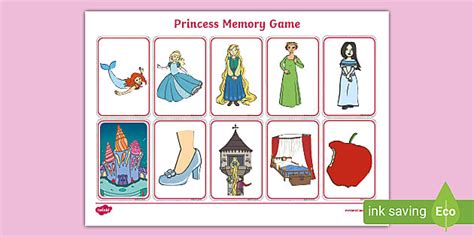 Princess Memory Game (teacher made) - Twinkl