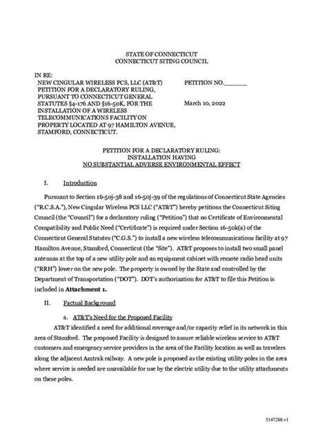 Fillable Online Kent cell tower application submitted to Siting Council ...