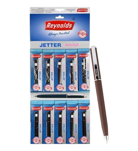 Reynolds Jetter Aerosoft Ball Pen – Blue Ink, 0.7 mm Tip Multi-Body ...