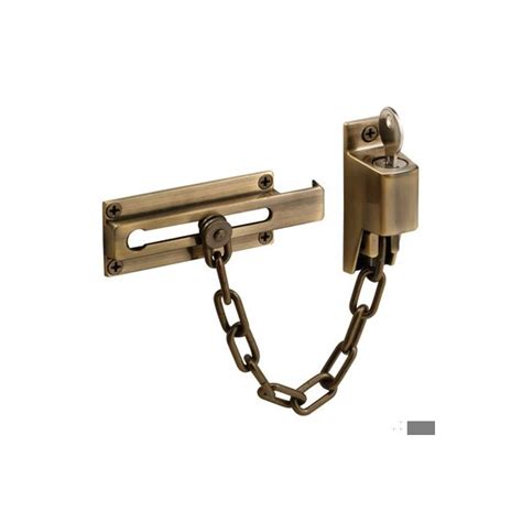 Prime-Line Steel, Antique Brass, Keyed Chain Door Guard (Single Pack) U ...