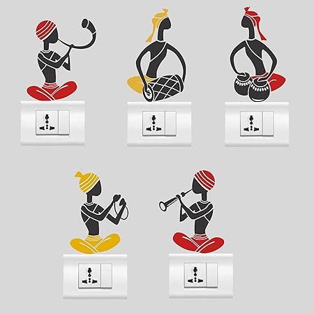 Asmi Collections Musician Wall Stickers For Light Switches : Amazon.in ...
