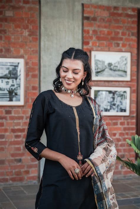 PAYAL Black Cotton Silk Suit Set