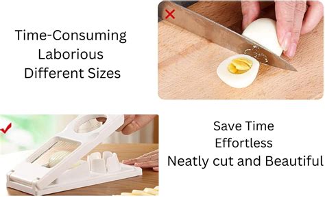NYRWANA 2 in 1 Boiled Egg Slicer/Cutter, Segments Boiled Egg Slicer ...