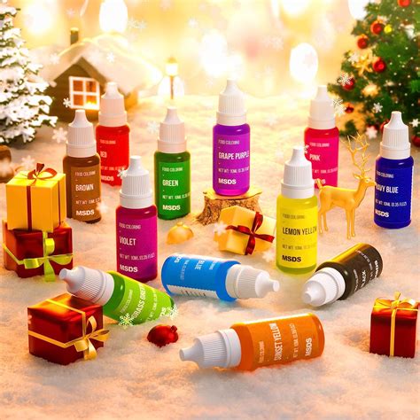 Buy Food Coloring Cake Decorating Set - 12 Vibrant Color Food Grade ...