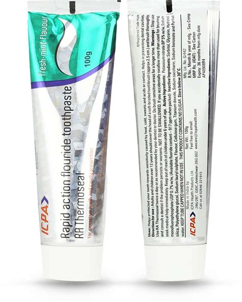 Buy RA THERMOSEAL FRESH MINT TOOTHPAST 100GM Online & Get Upto 60% OFF ...