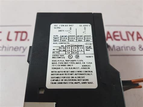 Siemens 3Ru1136-4Fb0 Thermal Overload Relay – Aeliya Marine Tech®