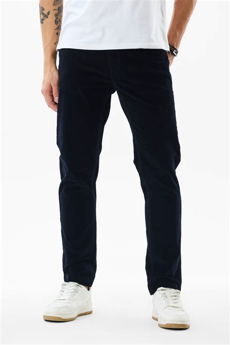 Buy Men's Dark Navy Mid Rise Slim Fit Trouser Online | Snitch – SNITCH