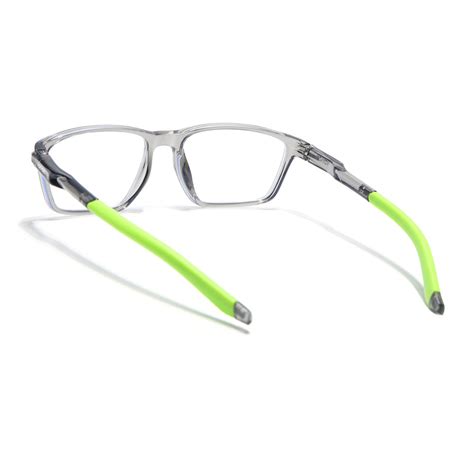 Voyage Active Transparent Grey Rectangle Eyeglasses for Men & Women (9 ...