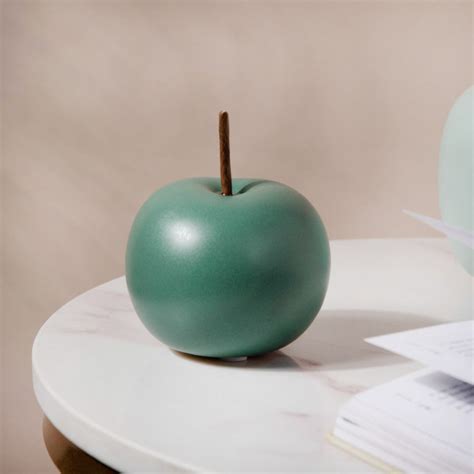 Apple Ceramic Decor Small Teal Online - Premium Decor Object | Nestasia