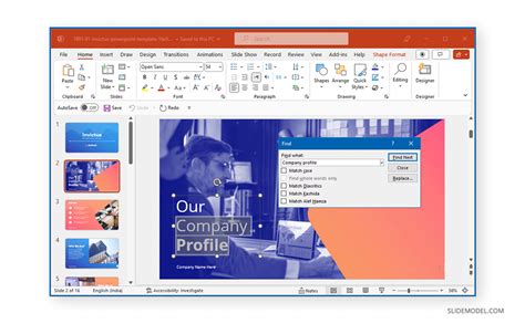 PowerPoint Search for Text in a Slide 的图像结果