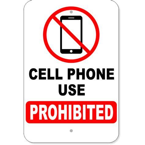 Cell Phone Use Prohibited Sign 的图像结果