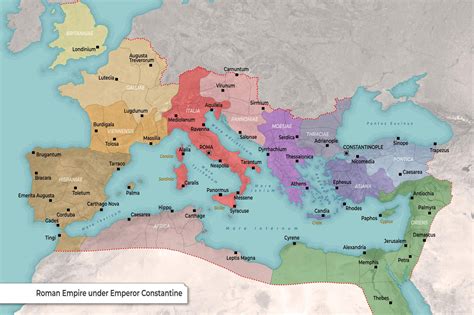 Map of Roman Empire Under Constantine the Great (Free Download)