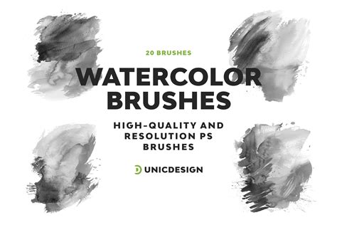 Watercolor Photoshop Brushes Graphic by UnicDesign · Creative Fabrica