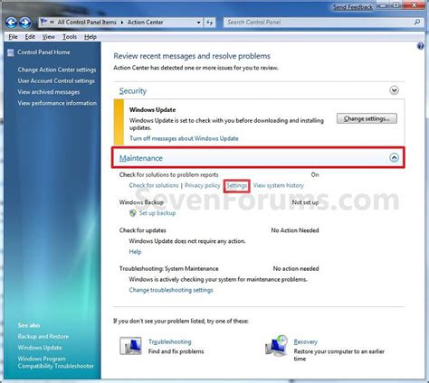 Image result for View All Problem Reports Control Panel