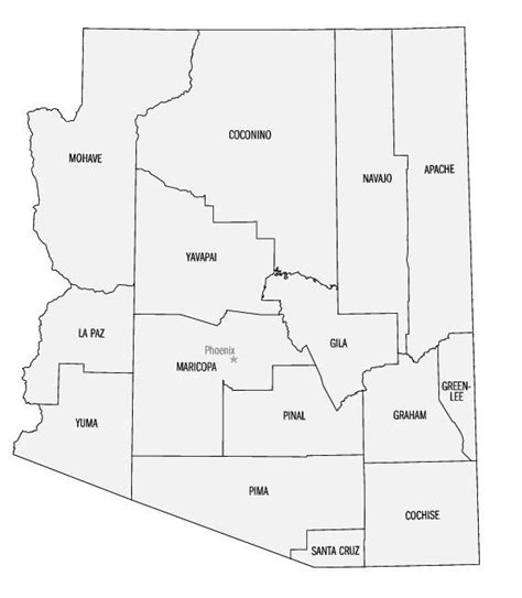 Printable Arizona Map 的图像结果