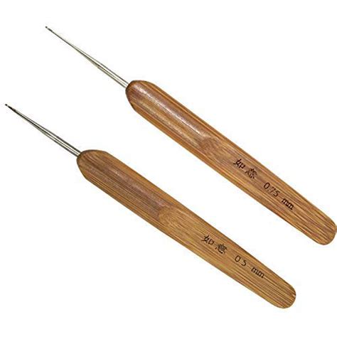 Buy BeeSpring 2 pieces Dreadlock Crochet Hook Soft Touch Steel 0.5mm 0 ...