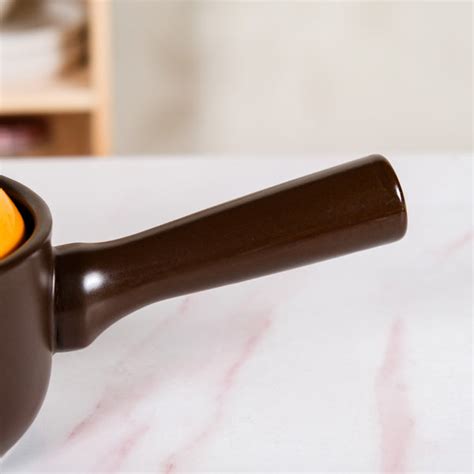 Amber Ceramic Sauce Pan With Handle And Lid 1000ml Online - Premium ...