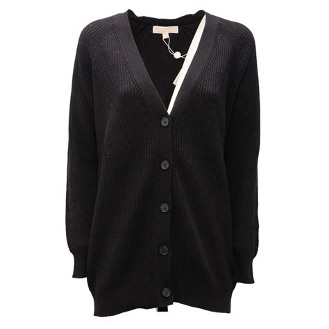3957AF cardigan donna MICHAEL KORS black sweater woman