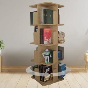 COGO 4 Tier Revolving Bookshelf | 360° Smooth Revolve Mechanism | 52 x ...