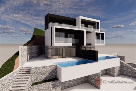 Croatia,Omis - Semi-detached villa with sea view