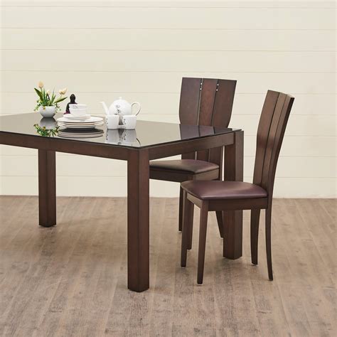 Buy Spectra Brown Beech Wood Set Of 2 Dining Chair from Home Centre at ...