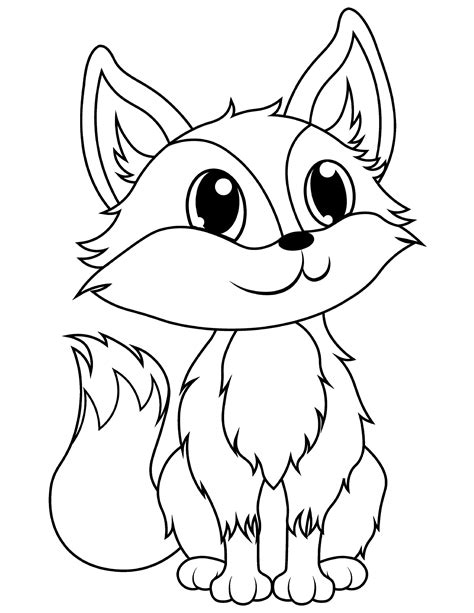 Cute Fox Coloring Pages