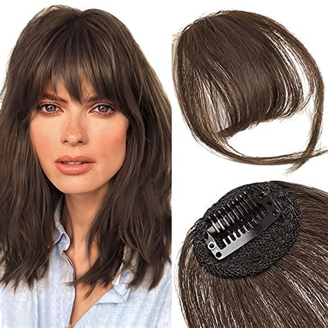 Bangs Hair Clip In Bangs Wispy Bangs Fringe With Temples Hairpieces For ...