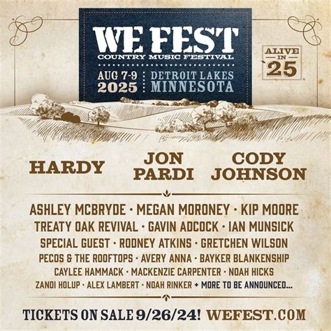 WE Fest Country Music Festival | INTRODUCING YOUR 2025 WE FEST LINEUP ...