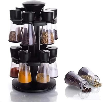 DeoDap Condiment Set Spice Rack - Premium Multipurpose Revolving ...