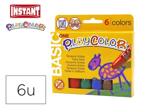 PAPELNOR, S.L. | TEMPERA SOLIDA EN BARRA PLAYCOLOR ESCOLAR CAJA DE 6 ...
