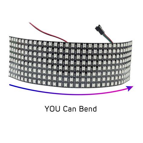Buy WS2812B RGB Flexible LED Panel Matrix Programmable Display Screen ...