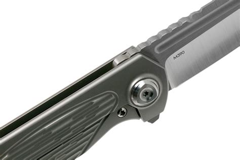 Liong Mah Warrior Two V3 Textured Titanium pocket knife ...