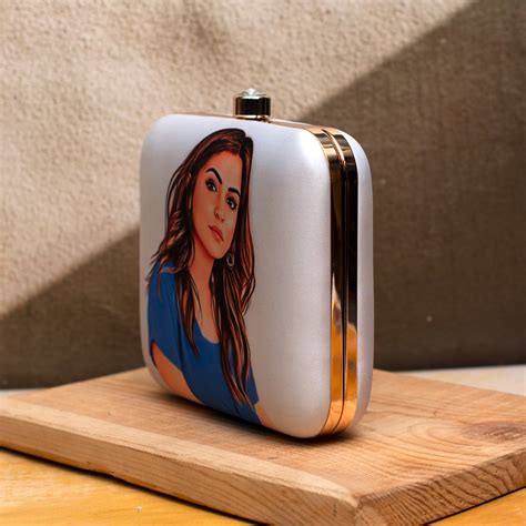 Portrait Caricature Personalised Clutch Bag
