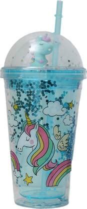 The Procure Store Unicorn Printed Glitery Transparent Sipper With ...