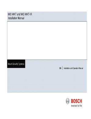 Fillable Online MIC-WKT and MIC-WKT-IR Installation Manual EN Issue 1 ...