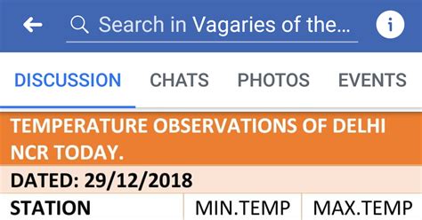 Vagaries of the Weather